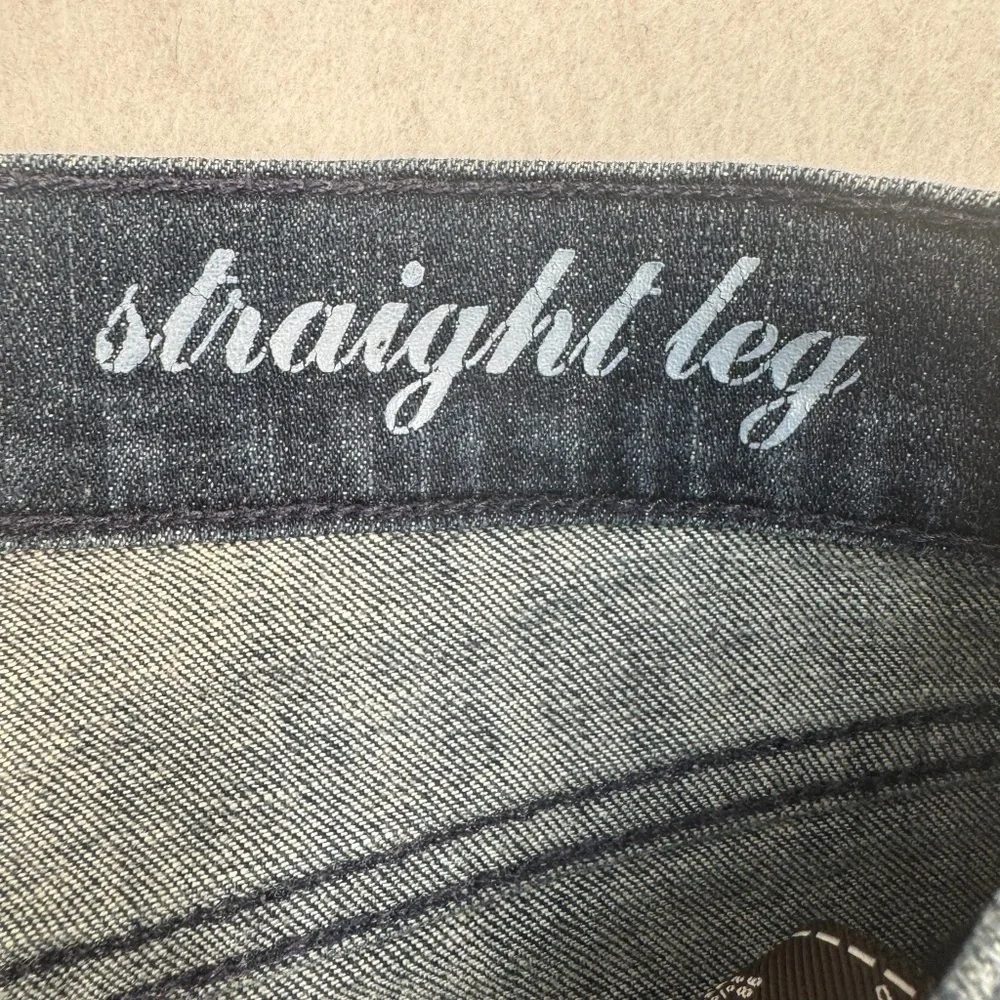 7 For All Mankind Straight Leg Jeans Womens Size 26 Dark Blue Low Rise